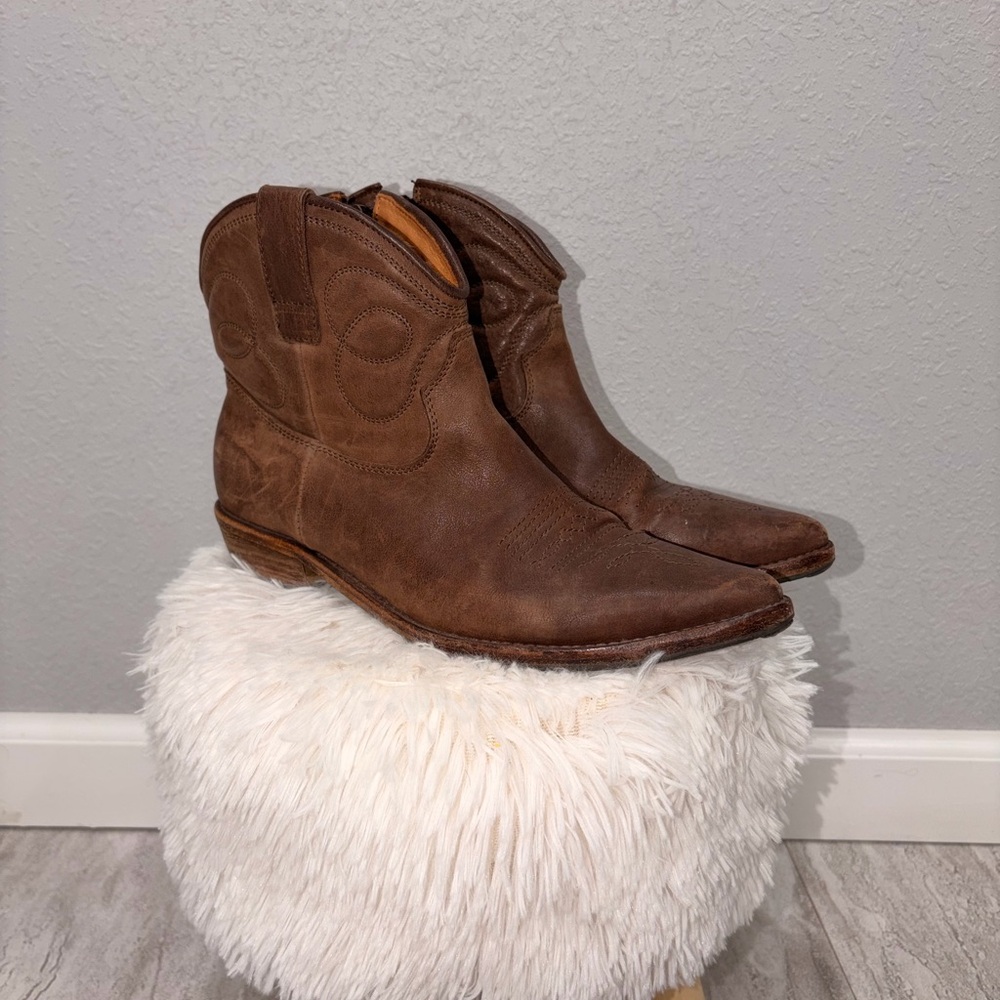 Sandro Brown Ankle Booties